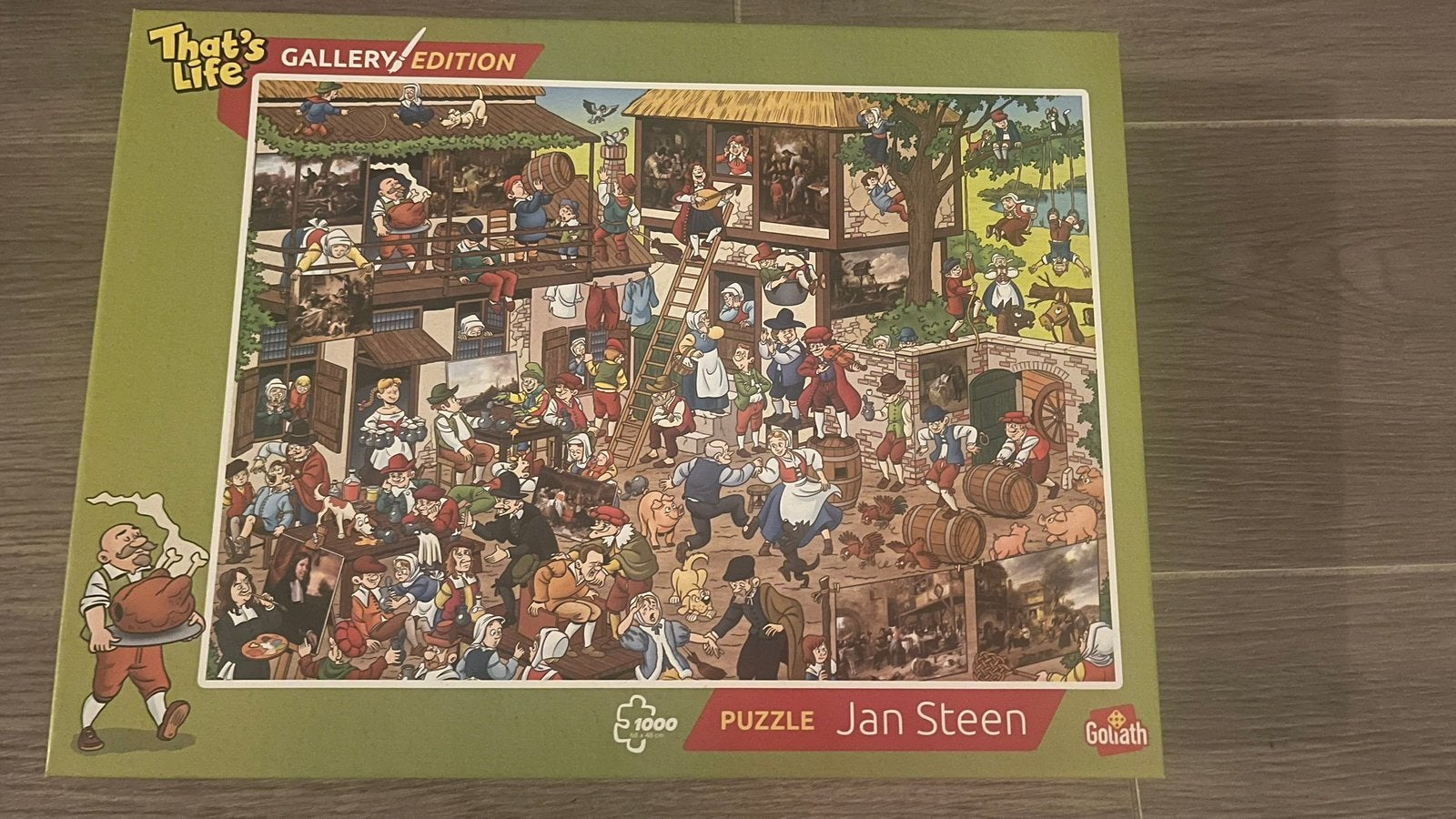 Zgan That’s Life Jan Steen puzzel 1000 stukjes, Ophalen of Verzenden, 500 t/m 1500 stukjes, Zo goed als nieuw, Legpuzzel