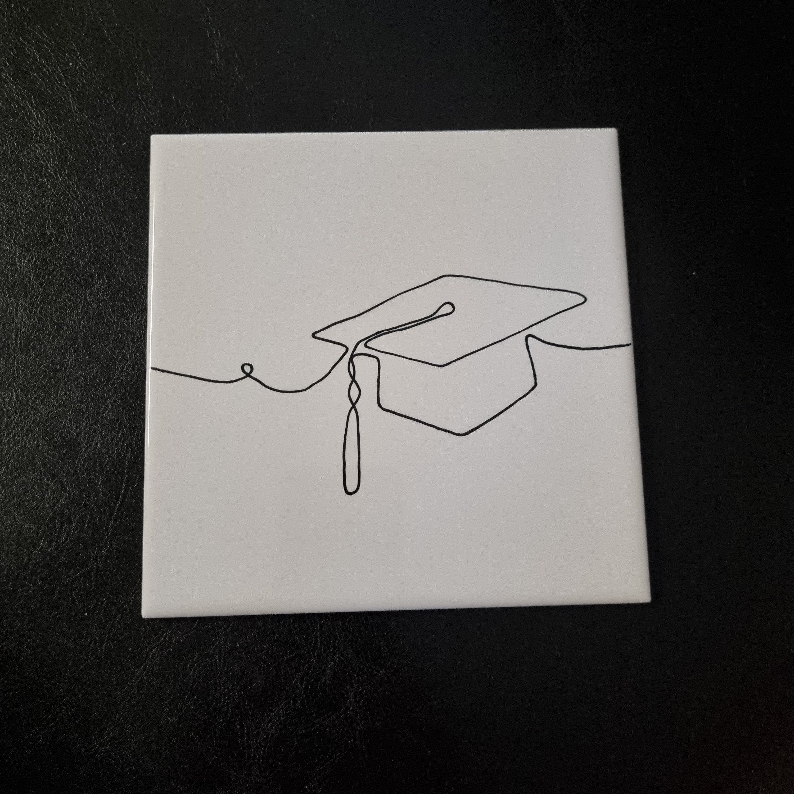 Tegeltje afstudeer pet geslaagd diploma examen, Ophalen of Verzenden