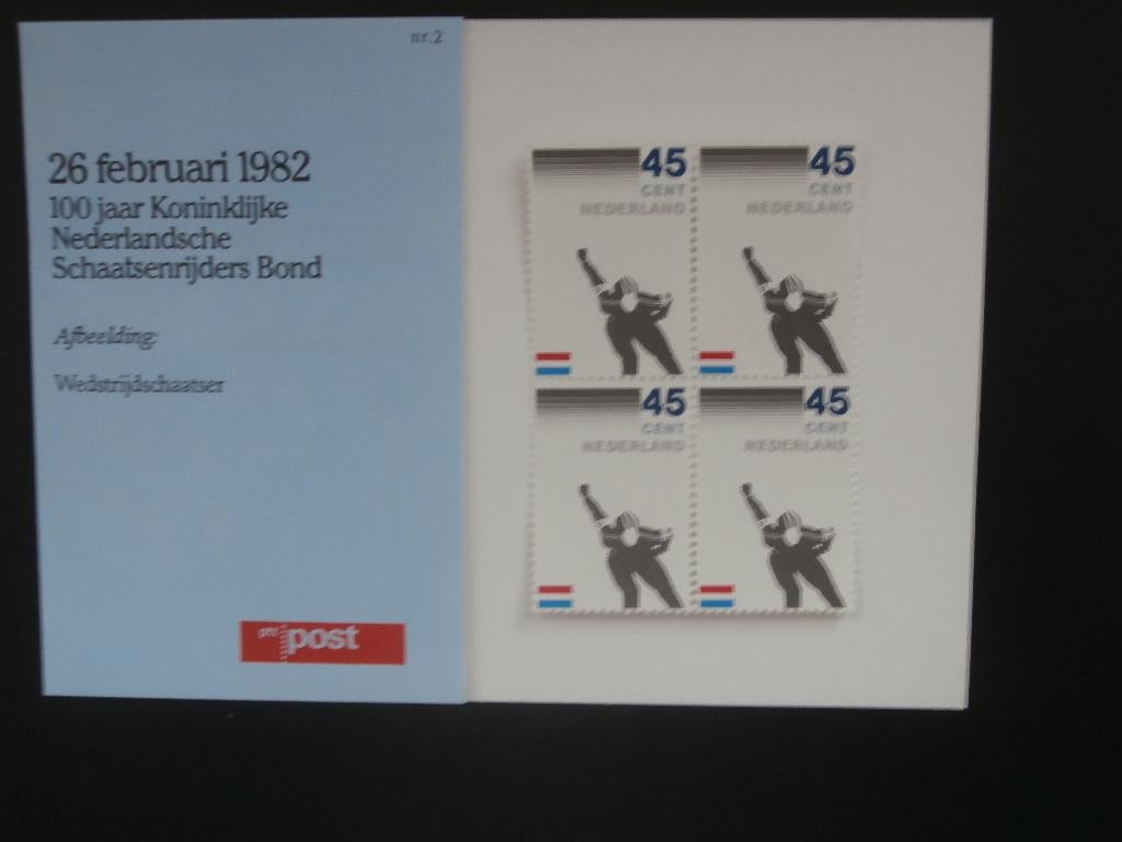 NL 1982; MAPJE NR 2 100 JAAR KNSB 2 FOTO'S, Verzenden, Na 1940, Postfris