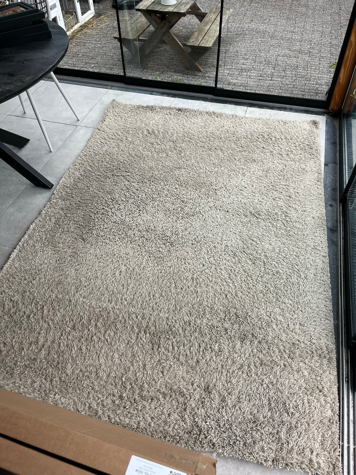 Comfortabel beige hoogpolig vloerkleed 2.30 x 1.50, Ophalen, Beige, 150 tot 200 cm, 200 cm of meer