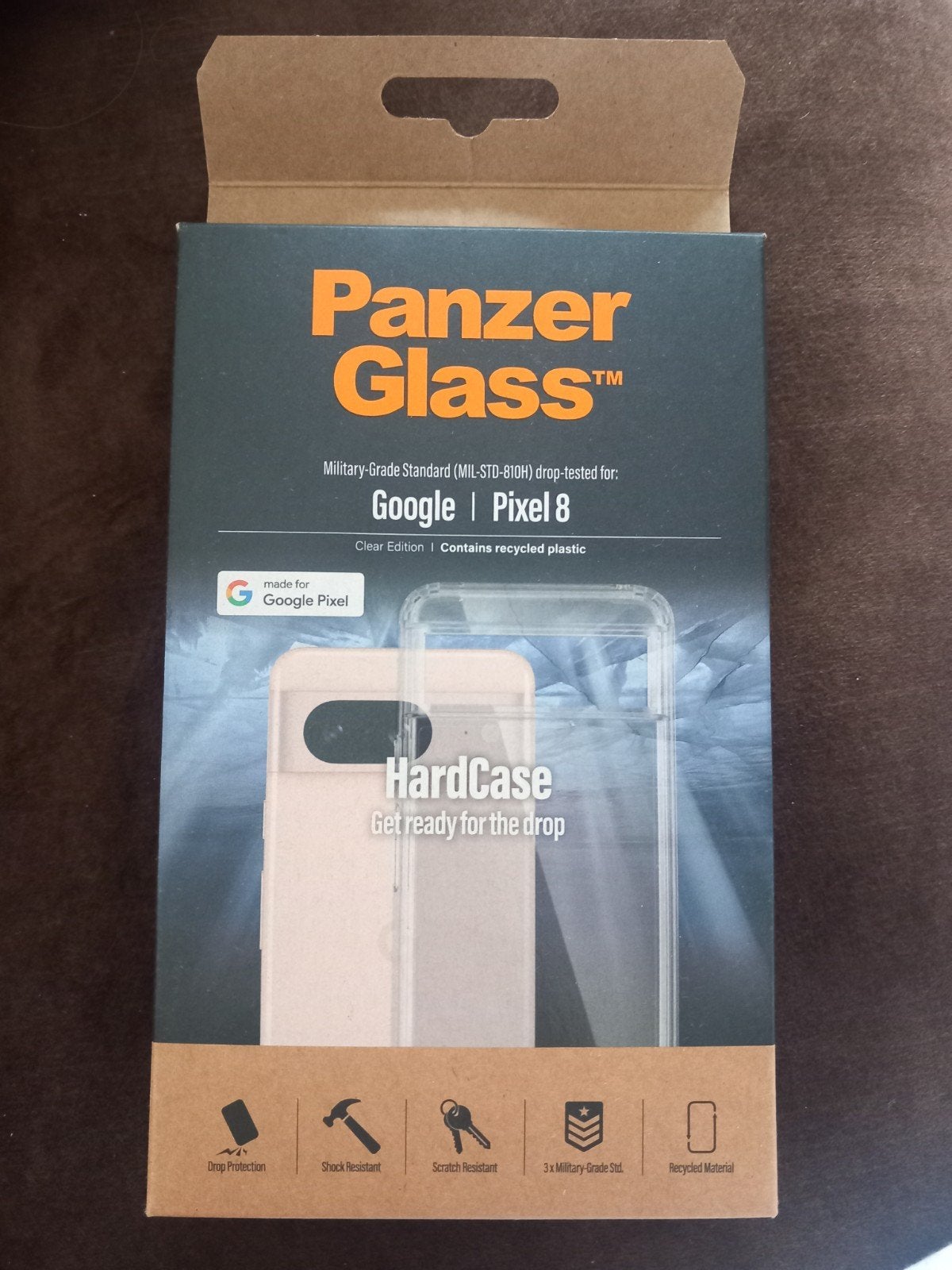 PanzerGlass HardCase voor Google Pixel 8 - Transparant, Ophalen of Verzenden, Zo goed als nieuw, Hoesje of Tasje