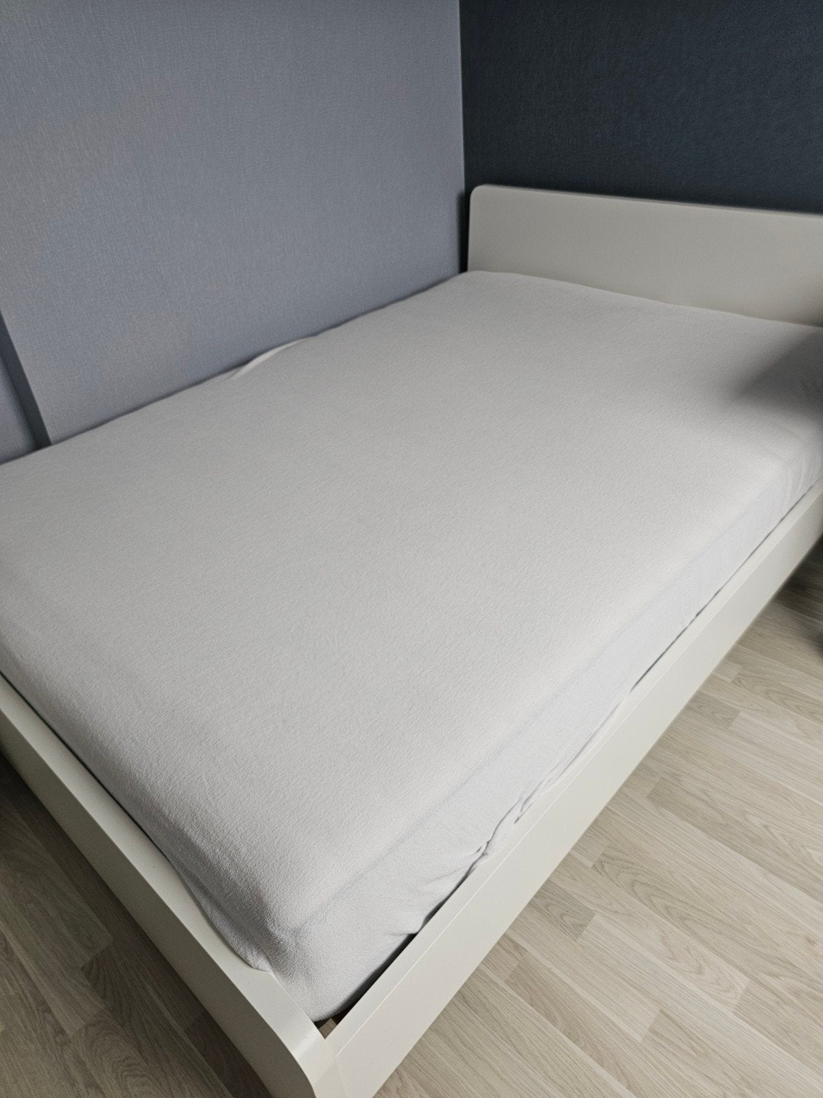 IKEA Bed inclusief matras 140x200, Ophalen, Gebruikt, Wit, Tweepersoons