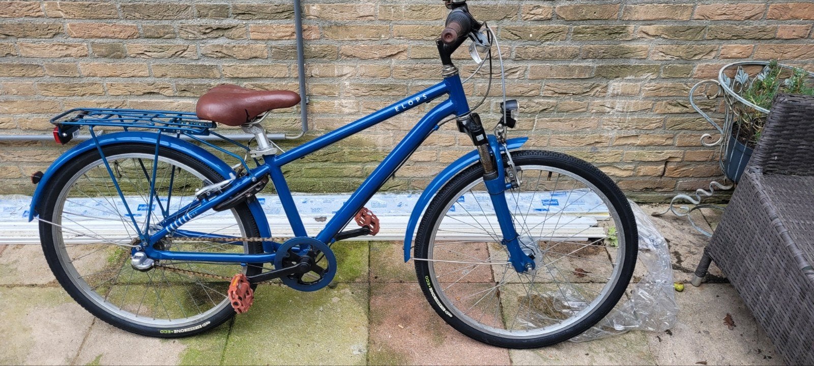 Jongensfiets 24 inch met naafdynamo en handremmen, Ophalen, Gebruikt, Velgrem