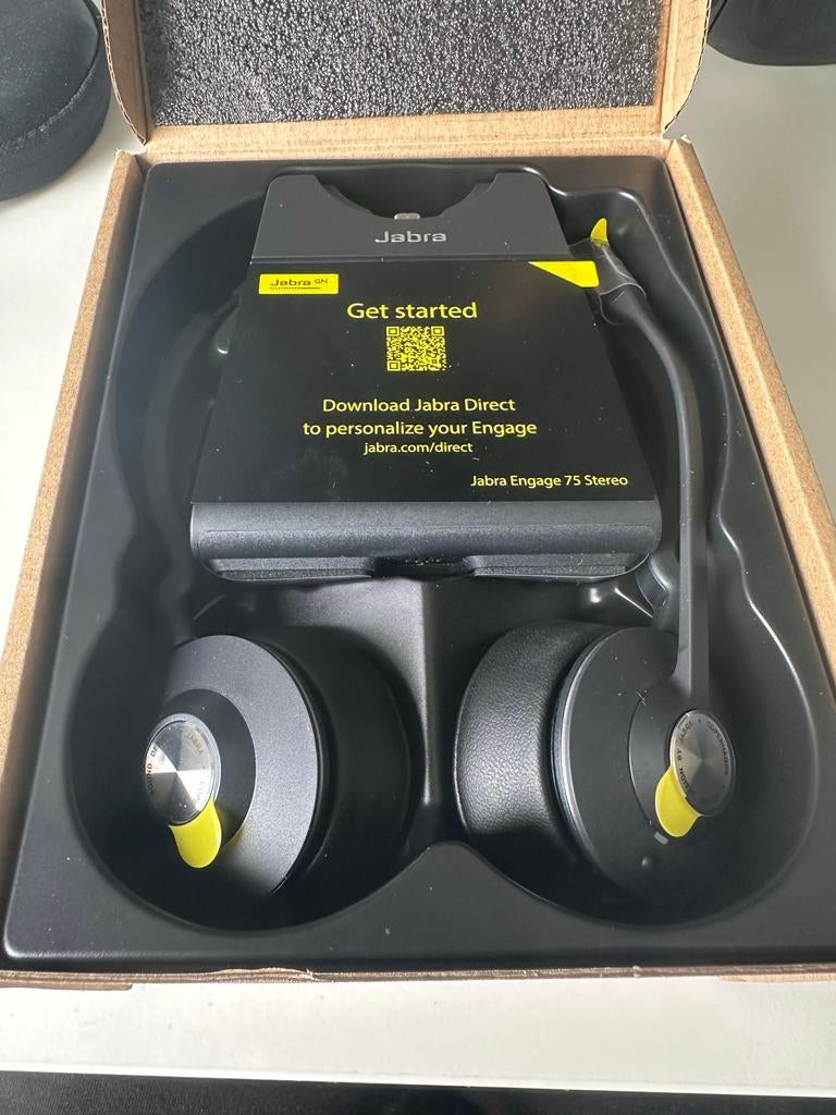 Jabra Engage 75 Stereo Draadloze Headset Basisstation NIEUW, Overige merken, Ophalen of Verzenden, Zo goed als nieuw, Over oor (circumaural)