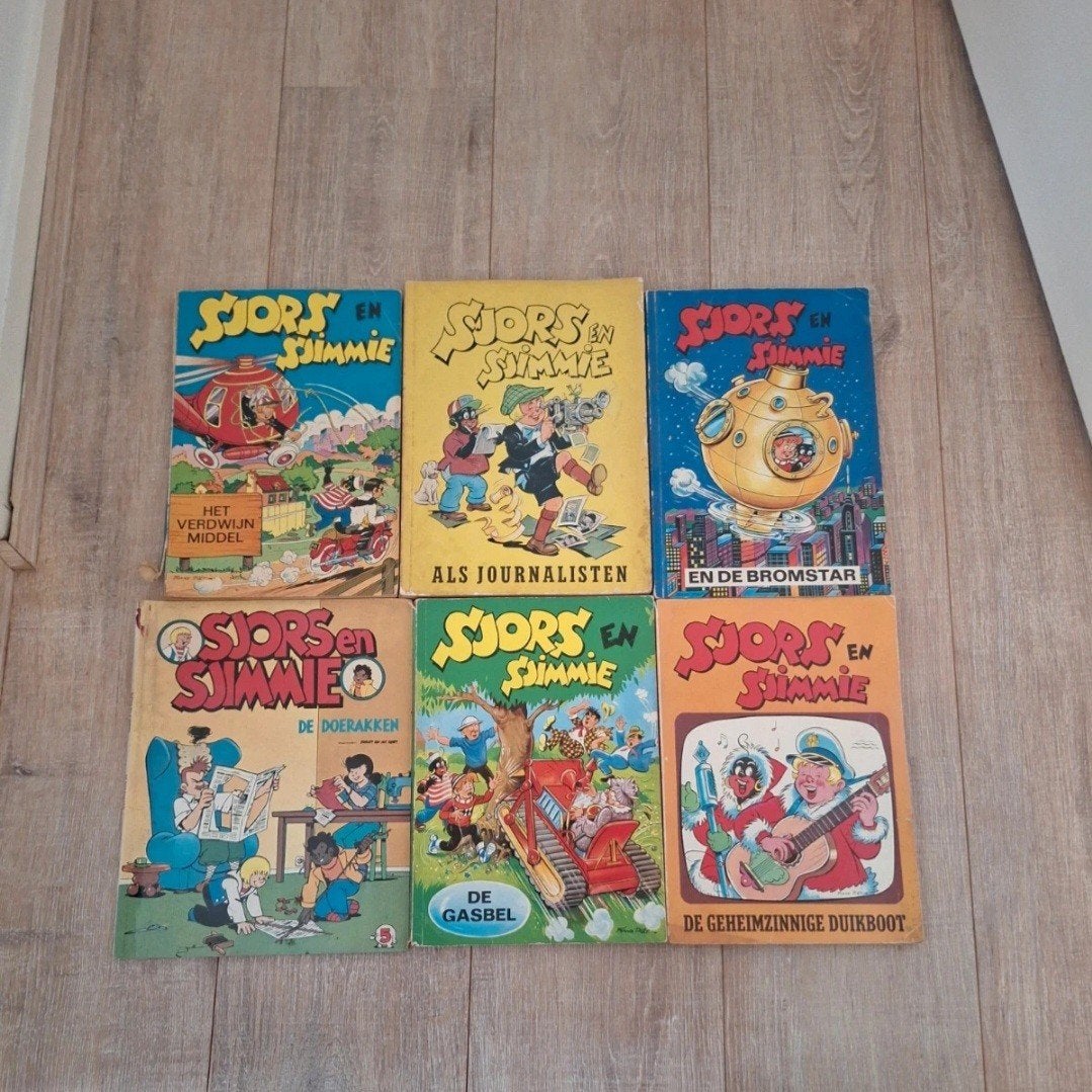 Sjors en Sjimmie - Oude stripboeken (6 stuks), Boeken, Meerdere stripboeken, Ophalen of Verzenden, Gelezen, Frans Piët