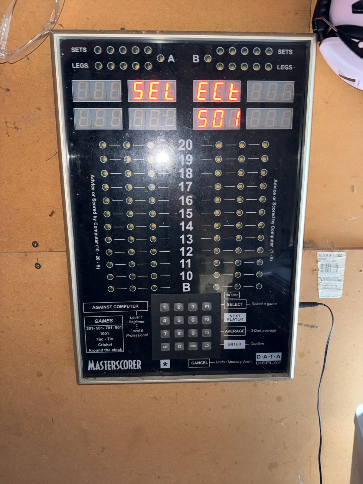 Masterscorer Elektronisch Scorebord Darts, Ophalen, Gebruikt, Overige typen, Elektronisch