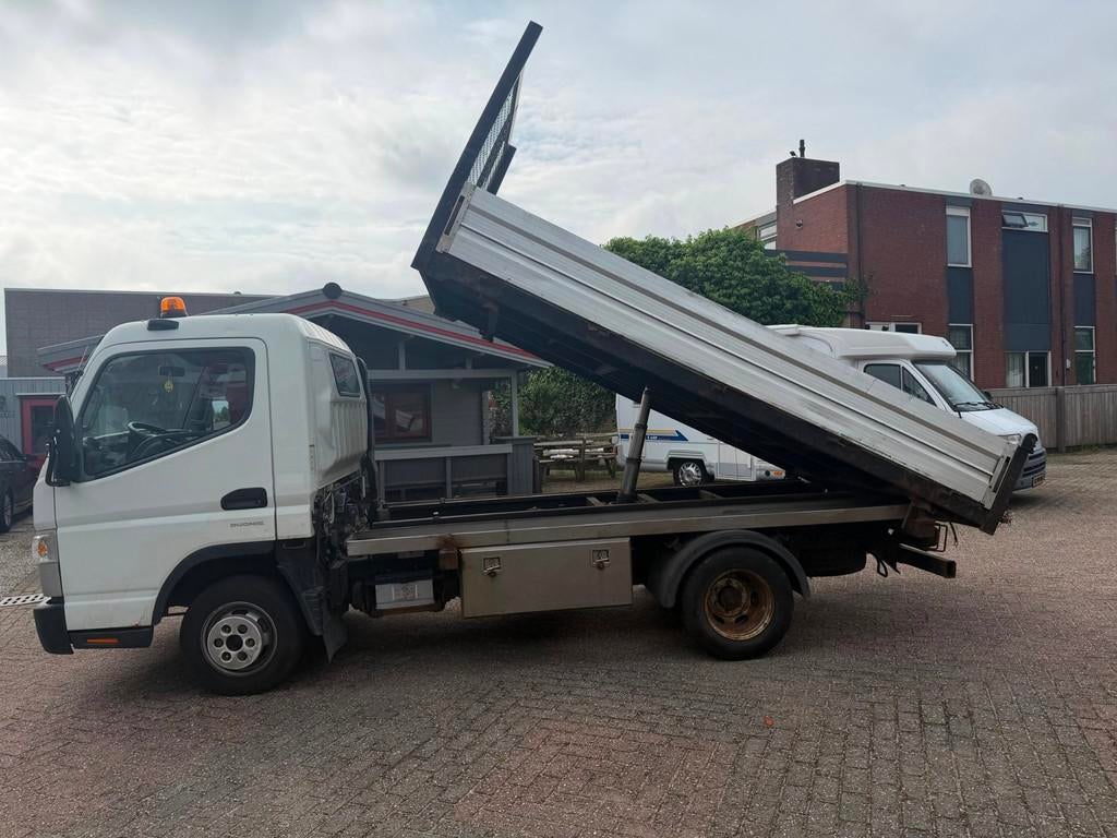 Mitsubishi Canter 3C13,3.0Di,96kw/131pk3-ZIJDIGE KIEPER,AC, Automaat, Gebruikt, 4 cilinders, Wit
