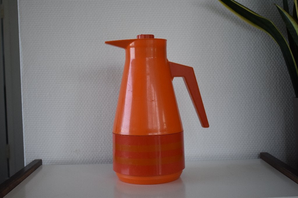 Thermoskan oranje jr 60 - 70 retro Zweeds design June Mepal, Ophalen of Verzenden, Gebruikt, Oranje
