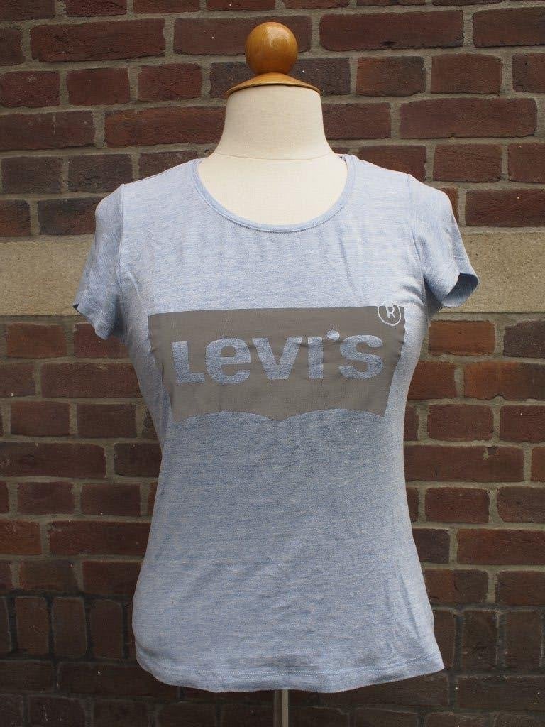 Levi's lichtblauw T-shirt maat S, Blauw, Ophalen of Verzenden, Zo goed als nieuw, Korte mouw