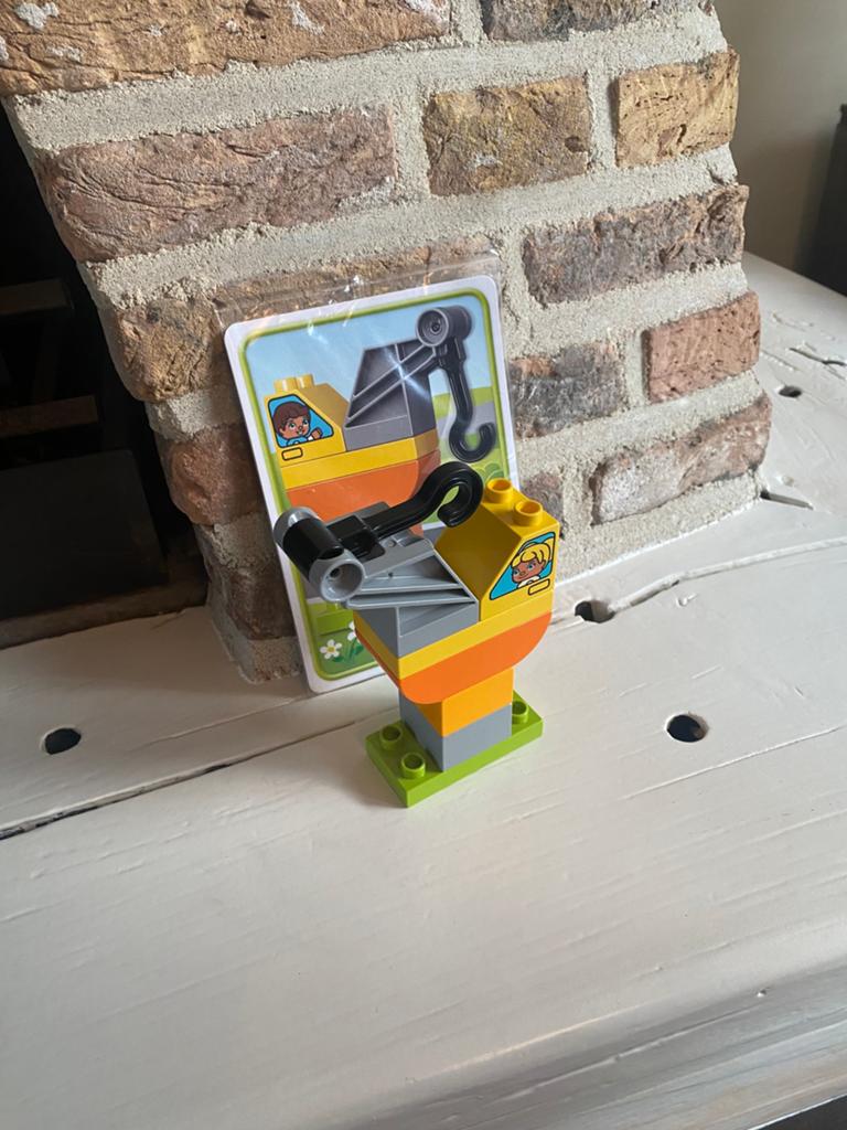 Lego Duplo Kraanwagen met instructiekaart, Gebruikt, Ophalen of Verzenden, Duplo, Complete set