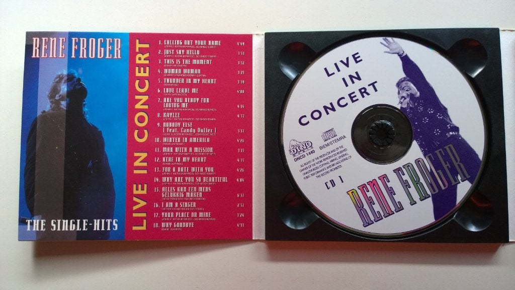 Rene Froger - Live In Concert, Ophalen of Verzenden, Zo goed als nieuw, Pop, Album