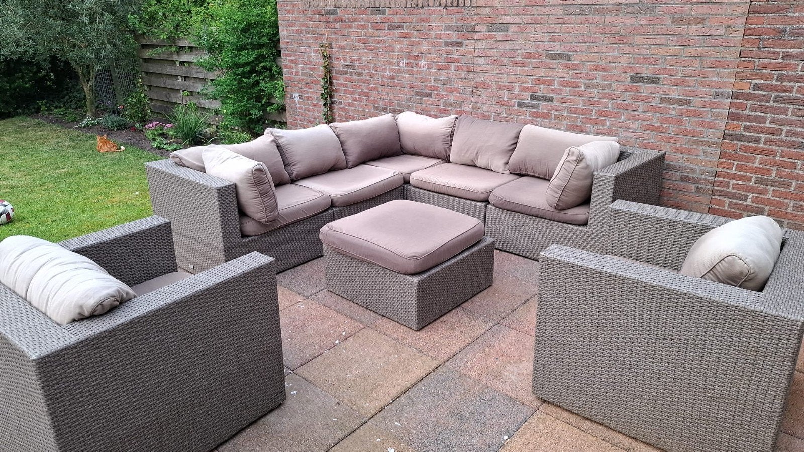 Loungehoekset Avanti di Bellagio incl. 2 fauteuils en hocker, Ophalen, Gebruikt, Hocker, Loungeset