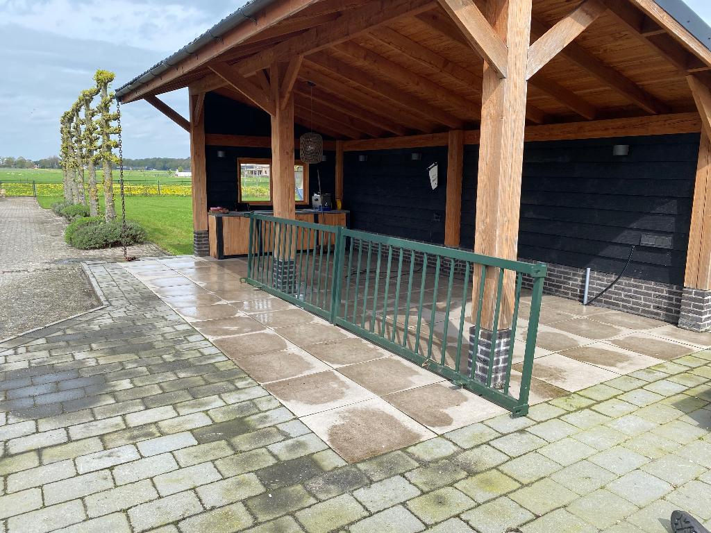 Dubbel ijzeren hek, Tuin en Terras, Tuinhekken en Hekwerk, Ophalen, Met poort, Gebruikt, Spijlenhekwerk