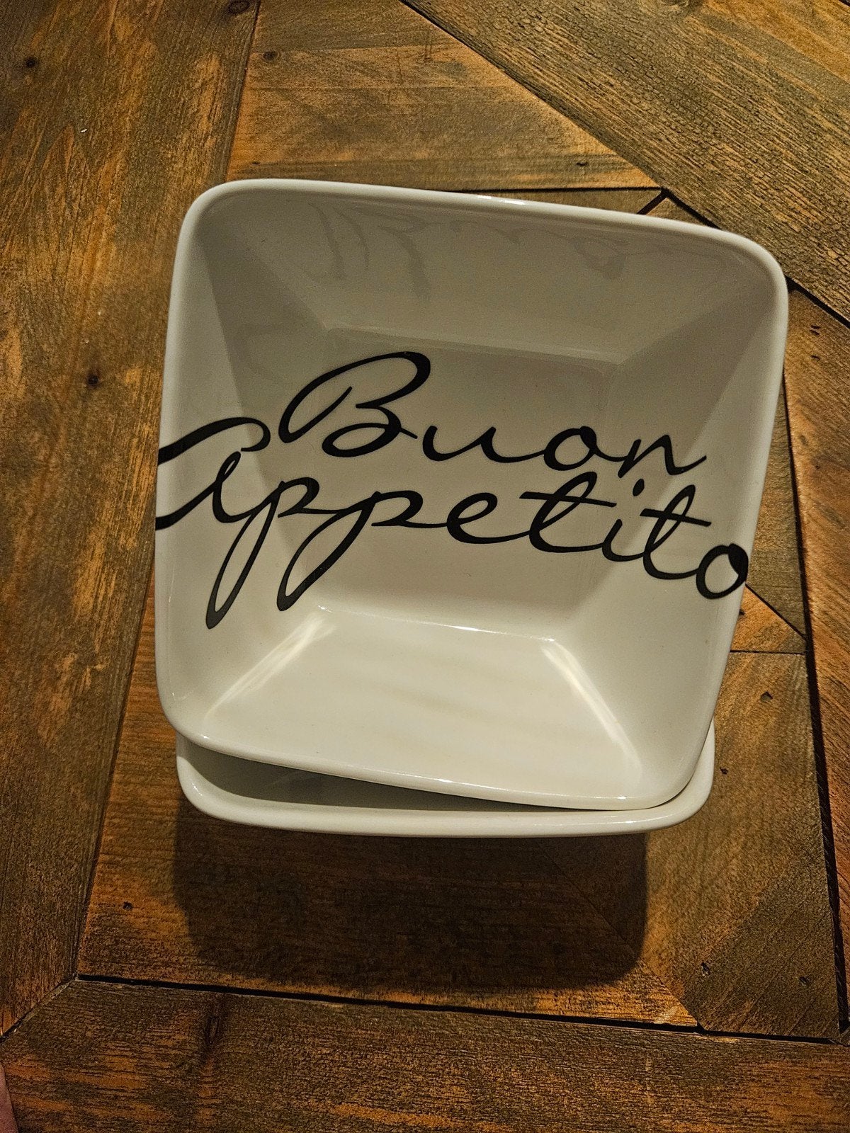 2 Riviera Maison 'Buon Appetito' schaaltjes - Nieuw, Ophalen of Verzenden, Nieuw, Overige merken, Schaal of Schalen