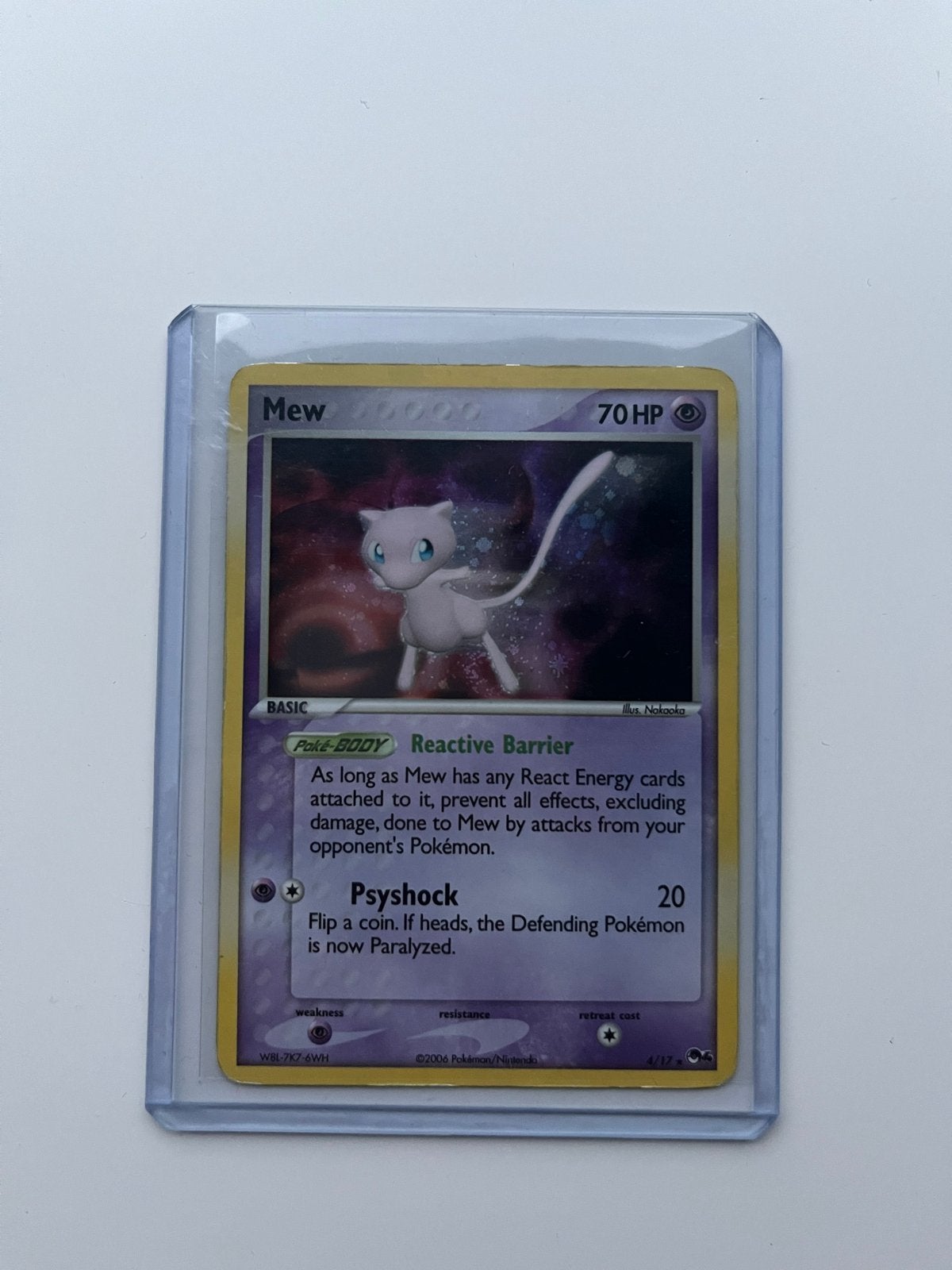 Mew 4/17 Rare POP Series 4 Pokemon Holo, Ophalen of Verzenden, Zo goed als nieuw, Losse kaart