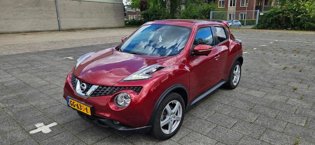 Nissan Juke 1.2 Dig-t 2015 Rood, Auto's, Voorwielaandrijving, 639 kg, Stof, 1250 kg