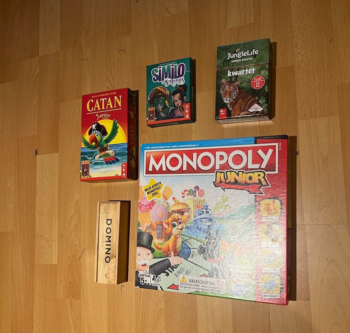 Spellen 5-9 jaar: ZGAN Monopoly Junior, Catan Junior en meer, Drie of vier spelers, Ophalen, Gebruikt