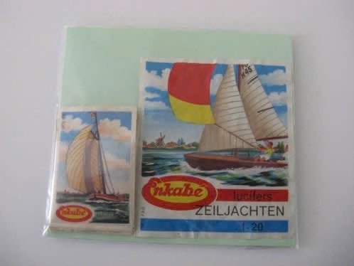 Lucifersmerken Enkabe Zeiljachten serie 1 -20, Verzenden, Zo goed als nieuw, Luciferdoosjes of -merken