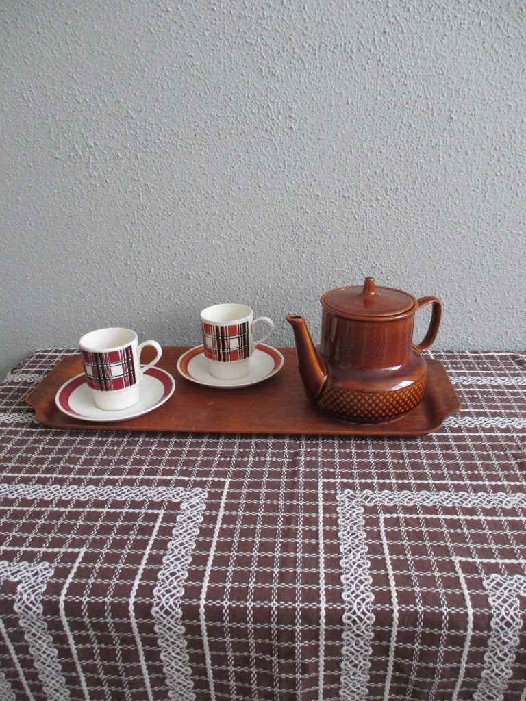 Rond Handgemaakt Vintage Tafelkleed Beiersbont Retro, Ophalen of Verzenden, Huis en Inrichting