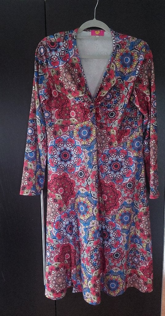 Leuk jurkje van Tantilly, Meerkleurig, Maat 46/48 (XL) of groter, Ophalen of Verzenden, Zo goed als nieuw