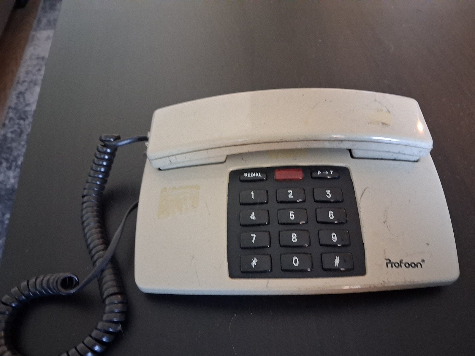 Vintage Profoon TX-420 Telefoon - Grijs, Ophalen of Verzenden, Gebruikt