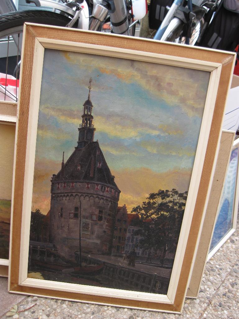 Schilderij van de Hoofdtoren in Hoorn, Antiek en Kunst, Kunst | Schilderijen | Klassiek, Ophalen