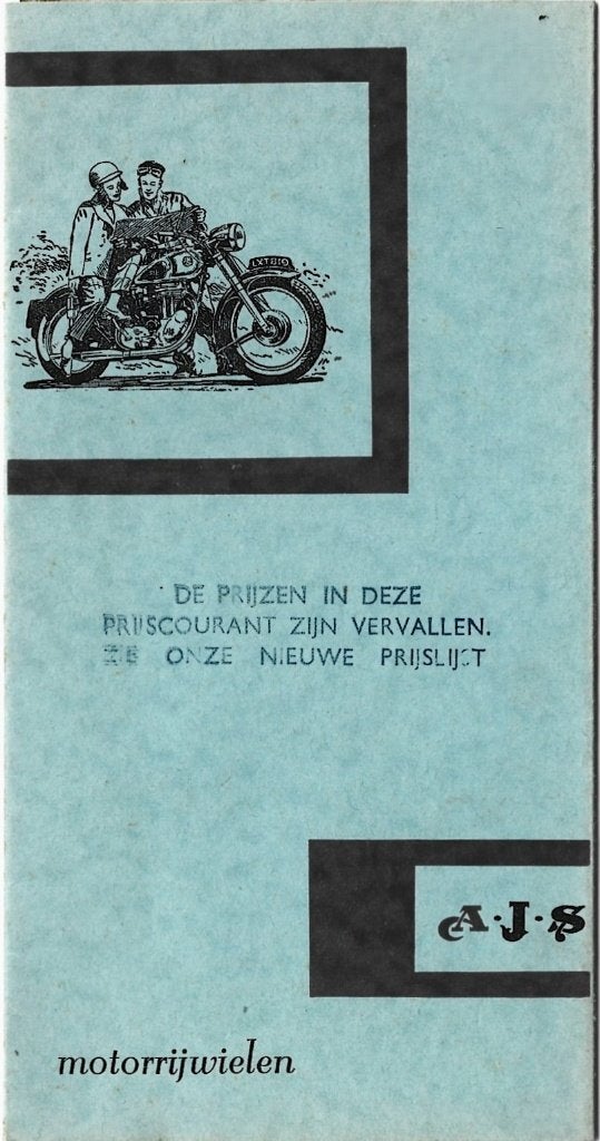AJS 16 MS folder (8042z) motorrijwiel, Verzenden, Overige merken