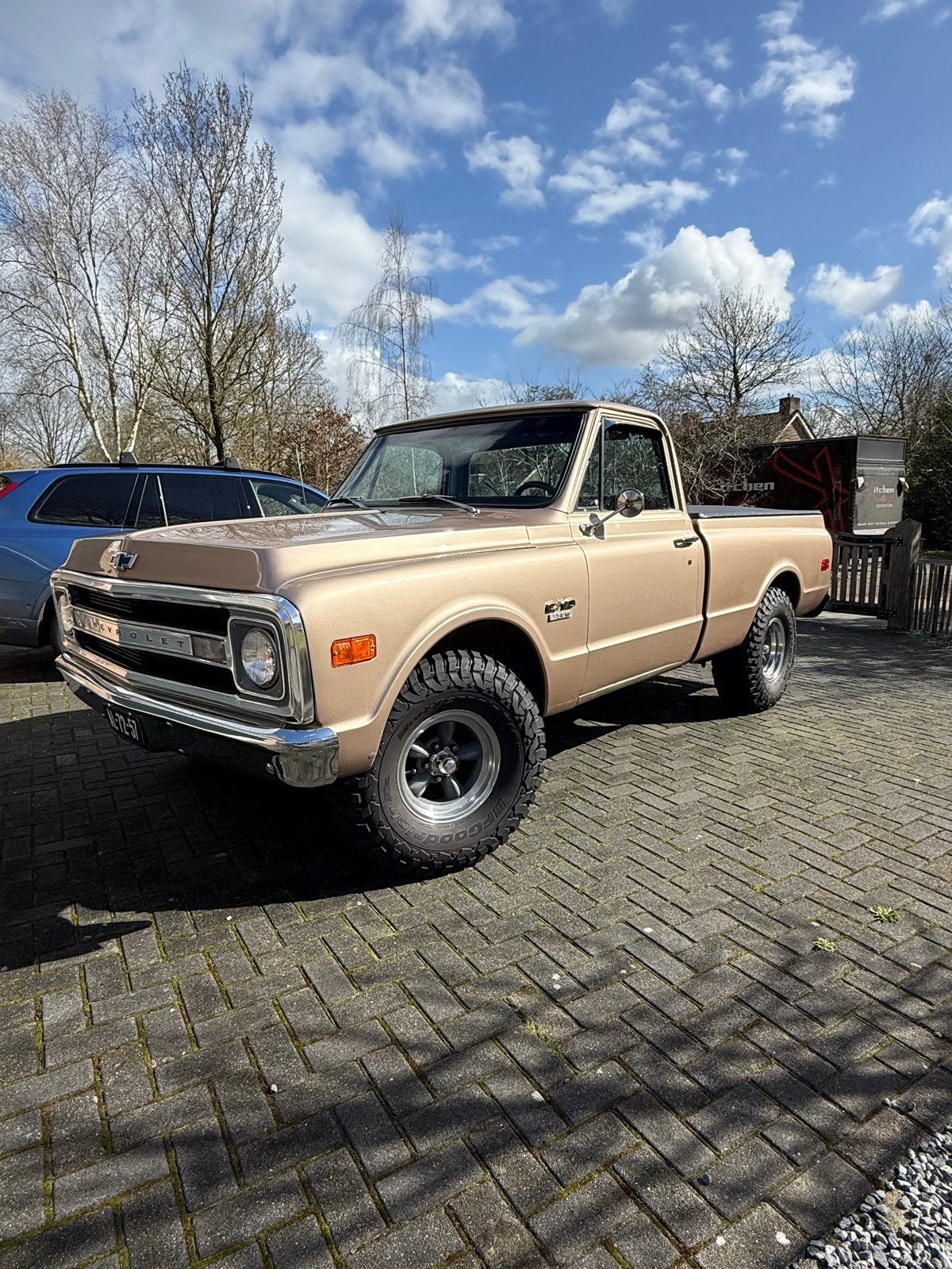 Chevrolet C10 1969 V8 shortbed APK en belasting vrij, Automaat, Achterwielaandrijving, 8 cilinders, Bruin