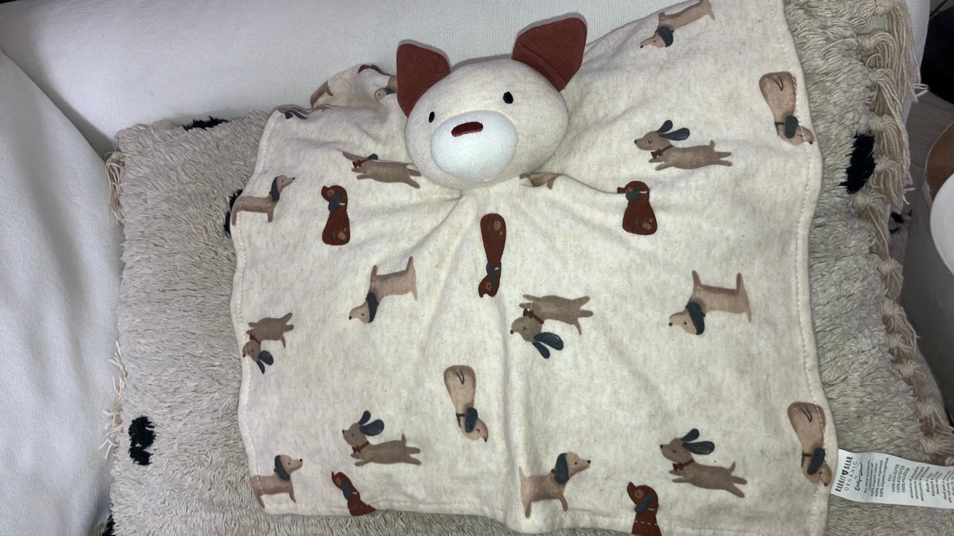 Rabbit & bear Emily & Oliver hond knuffeldoekje, Overige merken, Nieuw, Middelgroot (20 tot 80 cm), Beige
