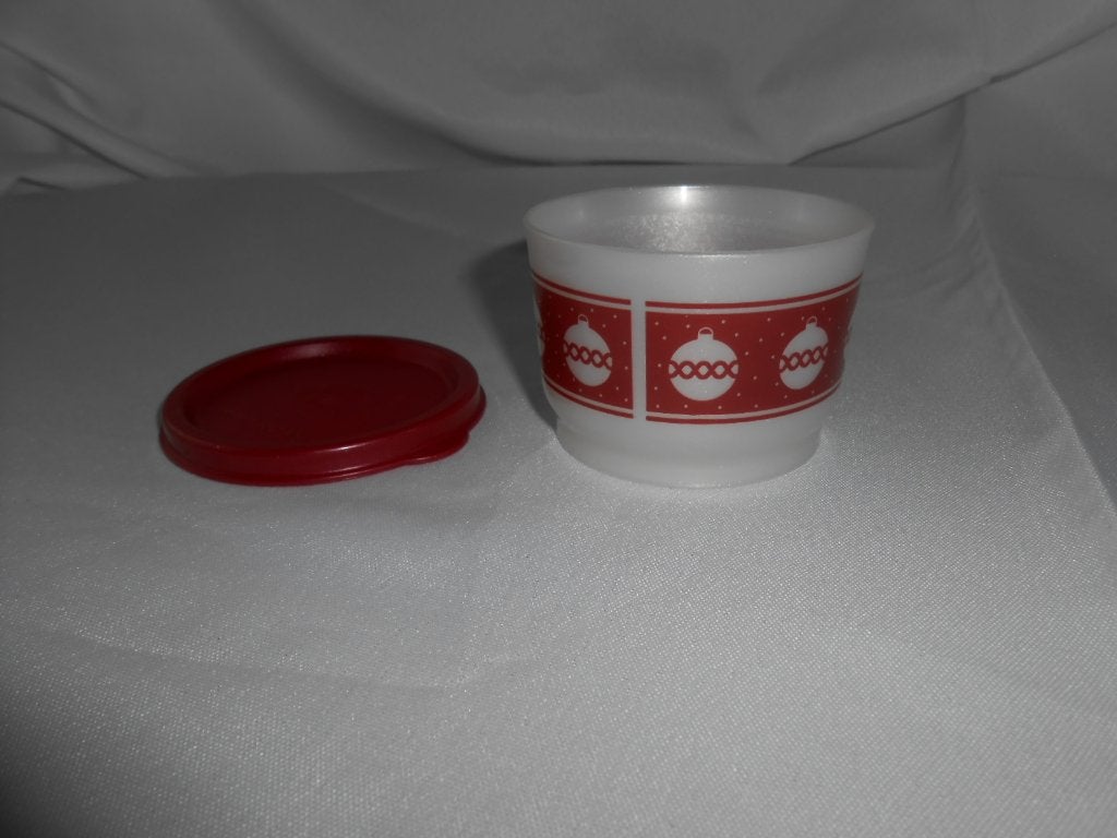 Tupperware Snackcup 120ML Kerst Rood wit NIEUW, Huis en Inrichting, Keuken | Tupperware, Wit, Overige typen, Nieuw, Ophalen of Verzenden