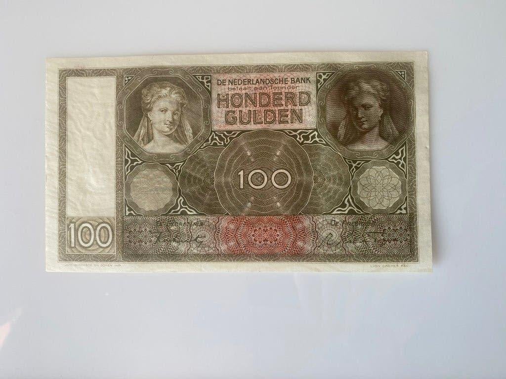 100 Gulden Luitspelende vrouw Bankbiljet 1944 - KT086009