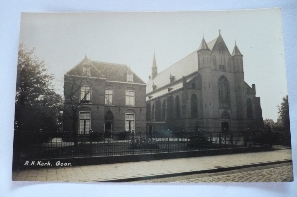fotokaart r.k. kerk te goor gelopen 1936, Verzamelen, Verzenden, Voor 1920, Gelopen, Overijssel