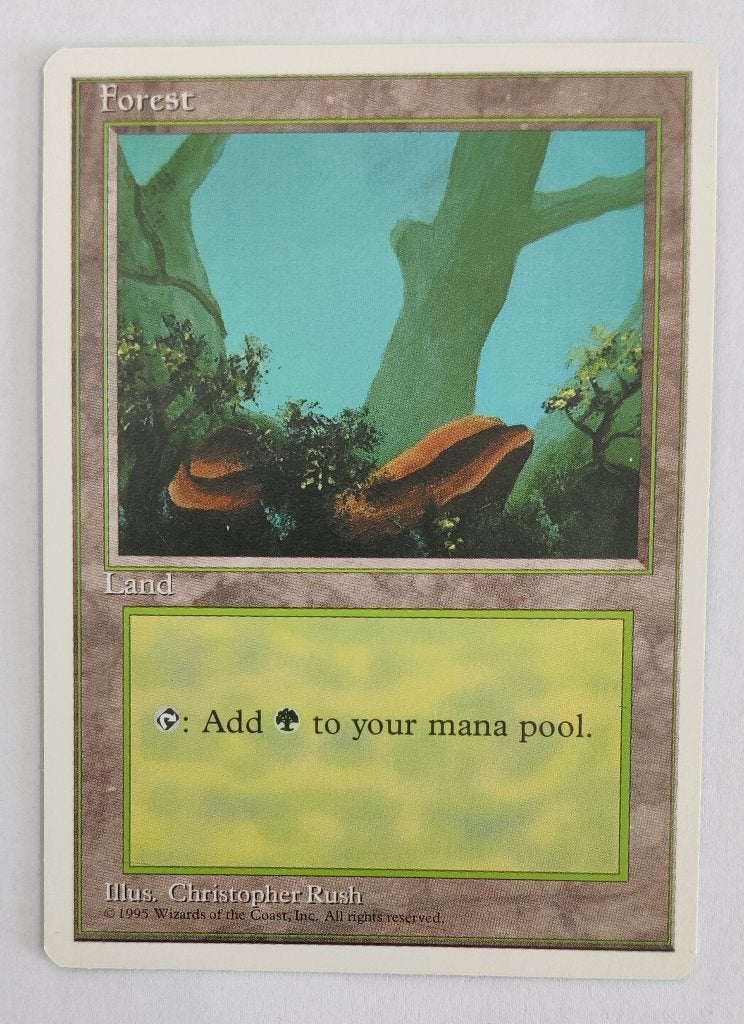 Forest V.3 Fourth Edition MTG Near Mint, Ophalen of Verzenden, Zo goed als nieuw, Losse kaart