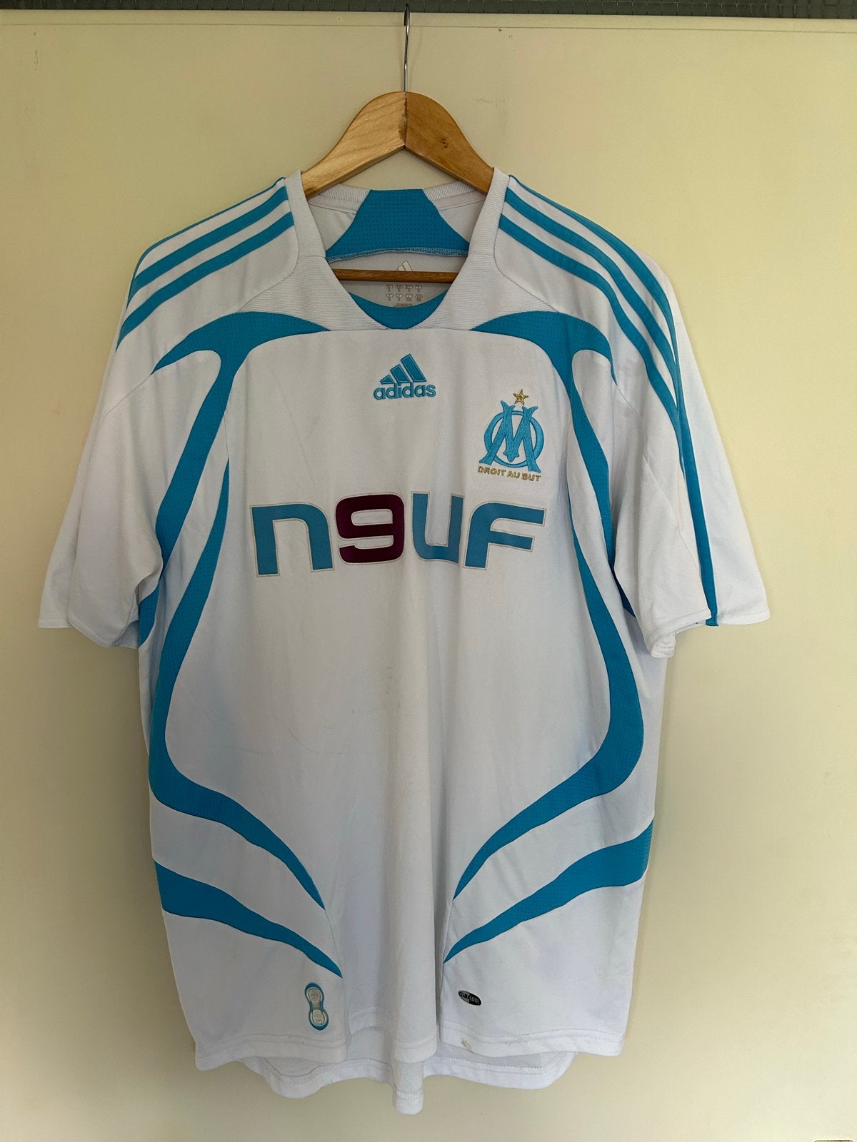 Officieel Olympique Marseille uitshirt 2007-2008 Maat L, Maat 52/54 (L), Verzenden, Wit, Voetbal