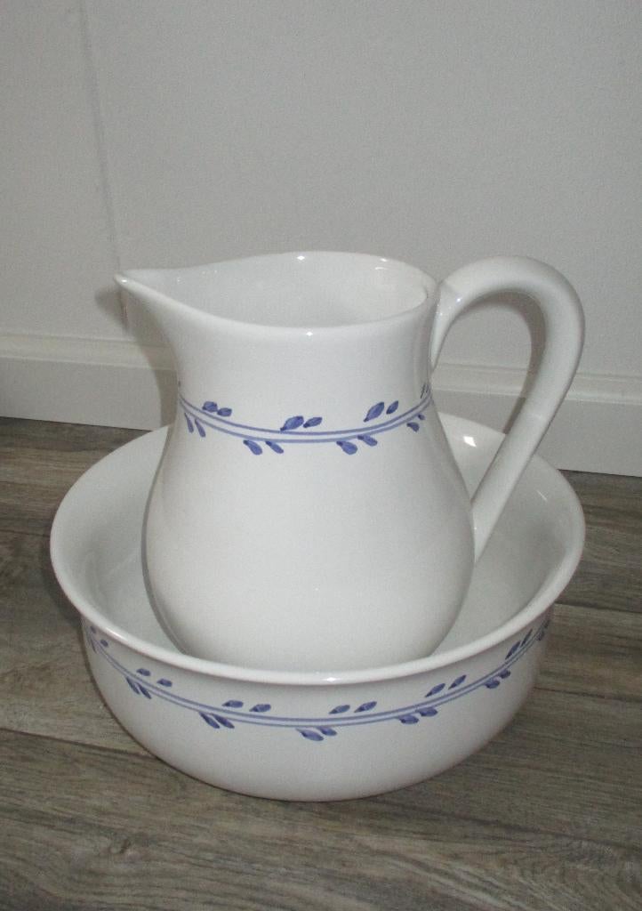 blauw / wit  lampetstel, Ophalen of Verzenden
