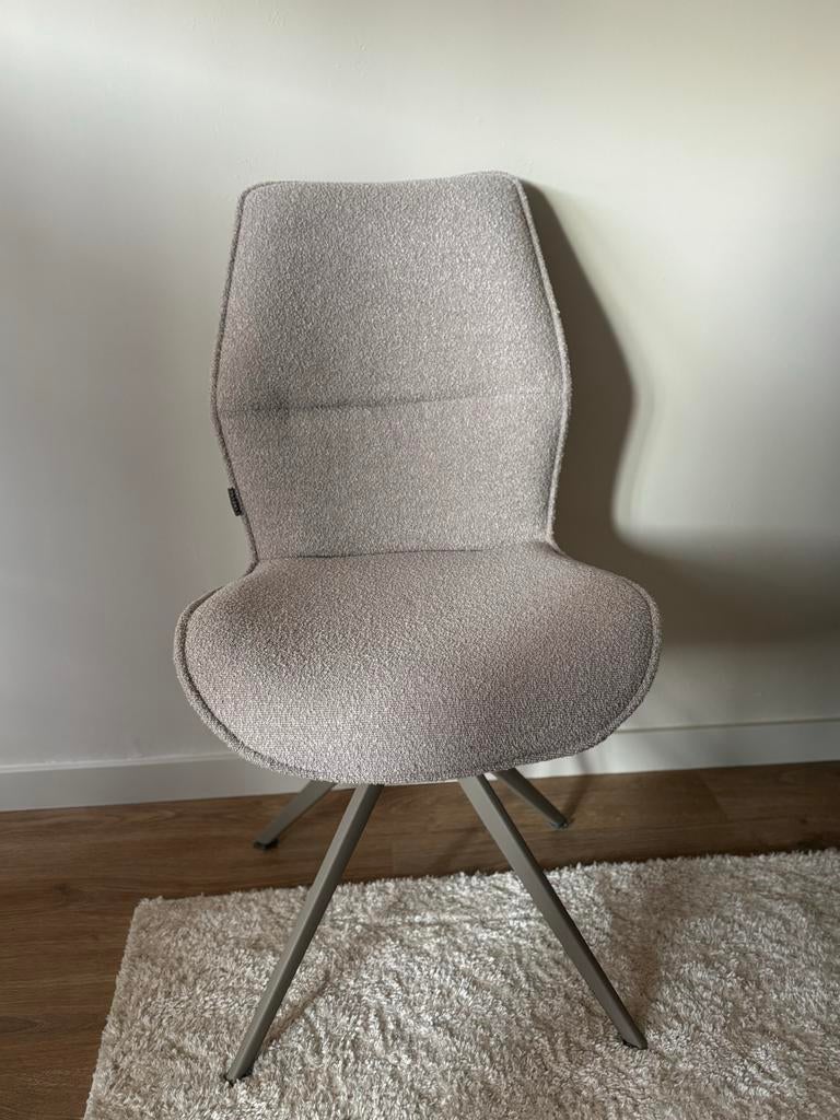 Stoel grijs boucle zgan, Ophalen, Zo goed als nieuw, Eén, Stof