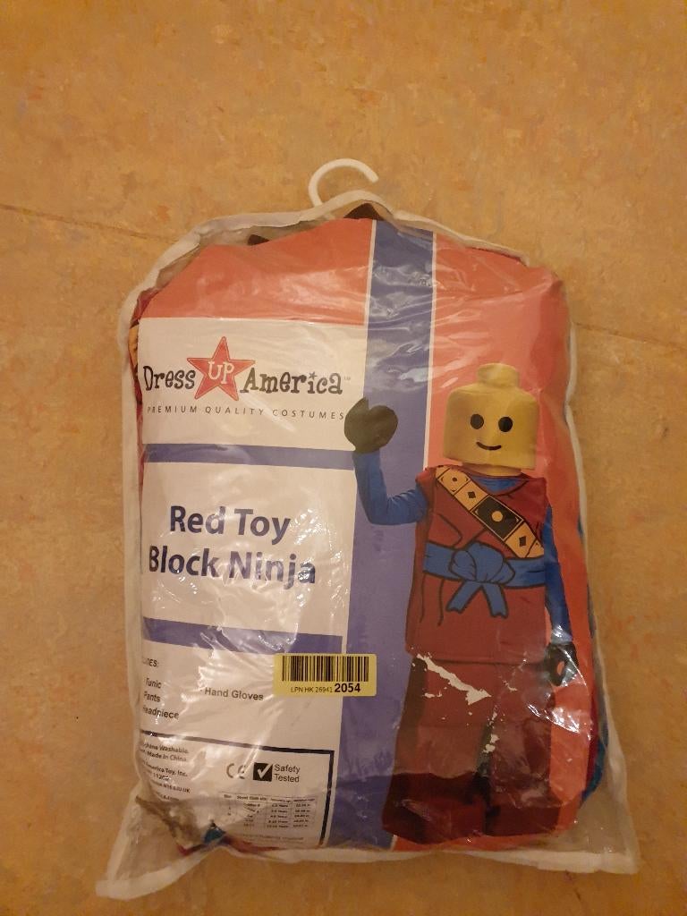 Lego poppetje verkleedpakje, Kinderen en Baby's, Carnavalskleding en Verkleedspullen, Ophalen of Verzenden, Nieuw, 110 t/m 116
