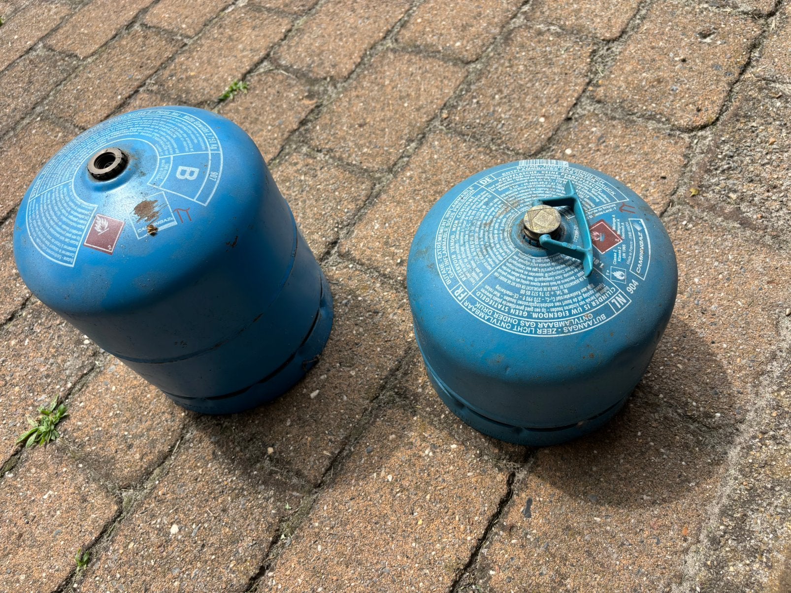 Gasfles, Ophalen, Gebruikt