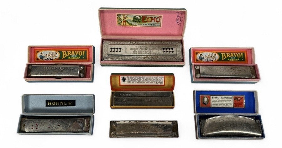 972. Mondharmonica's, Hohner – diverse, Duitsland, 20e eeuw