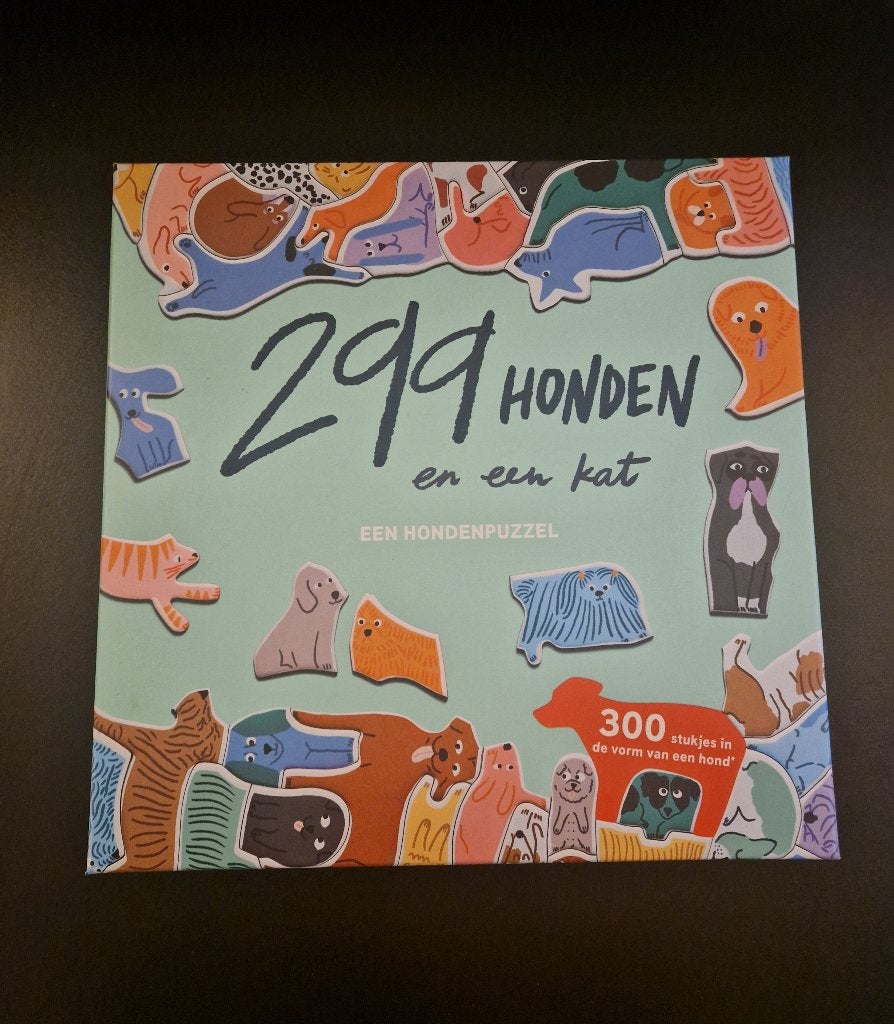 299 honden (en één kat) Puzzel, Ophalen of Verzenden, Meer dan 50 stukjes, Zo goed als nieuw, 6 jaar of ouder
