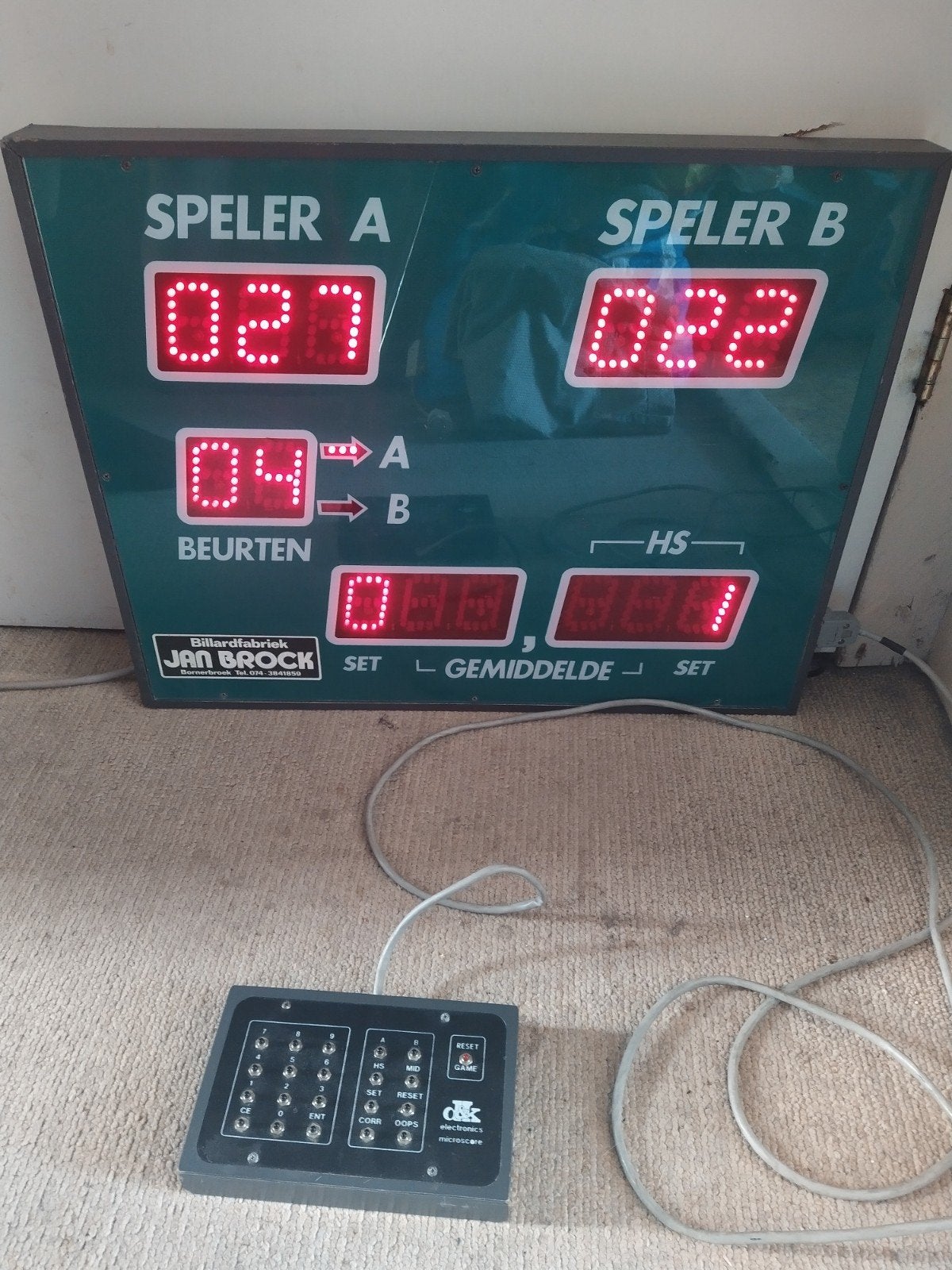 Professioneel Biljart Scorebord met Afstandbediening, Ophalen of Verzenden