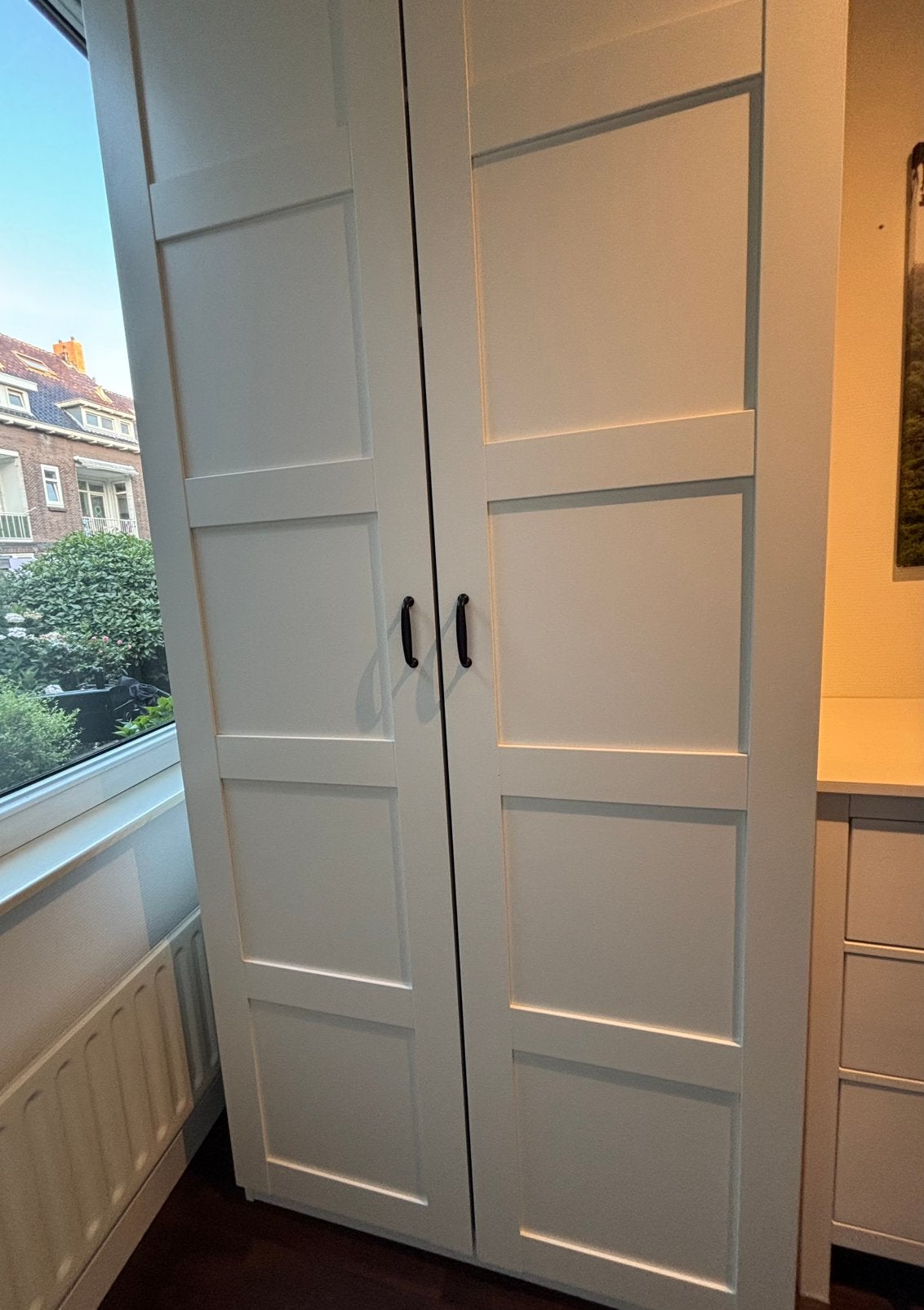 Witte Ikea Pax kast 1m breed z.g.a.n., Ophalen, Met deur(en), 100 tot 150 cm, 200 cm of meer