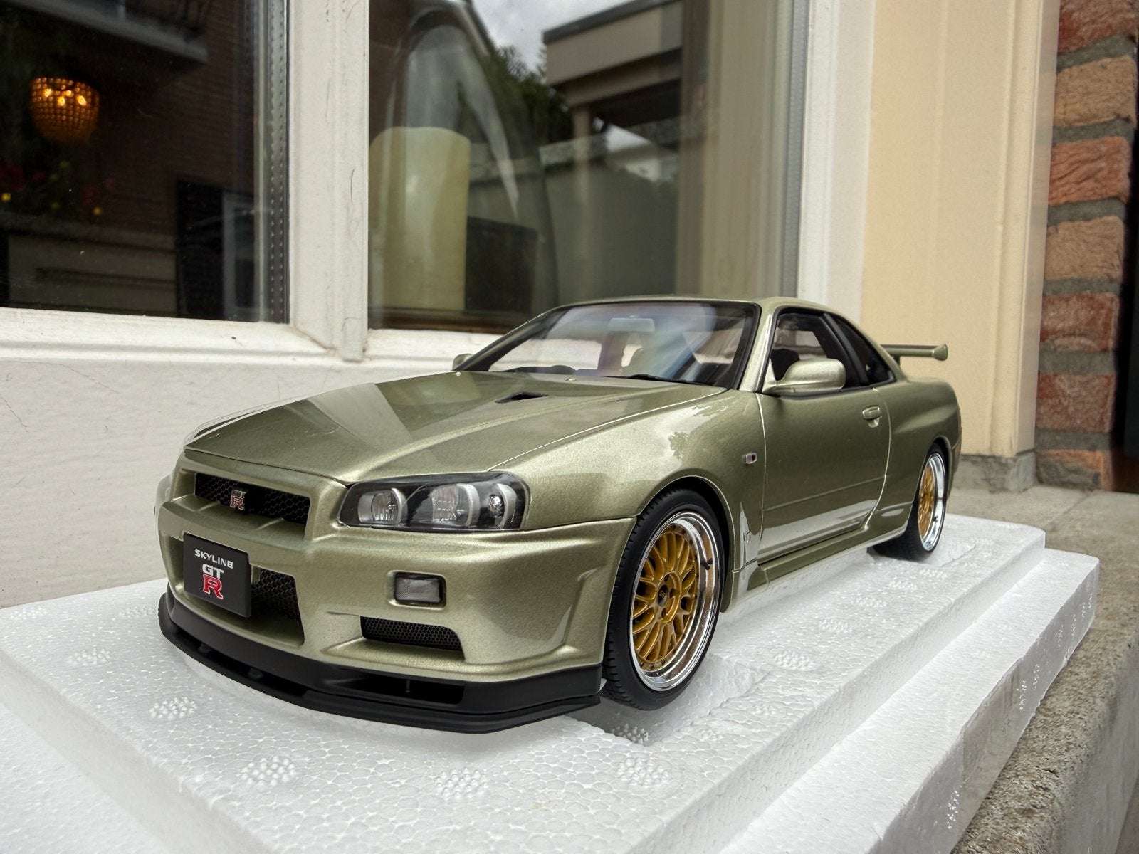 1:18 Nissan Skyline R34 Millennium Jade BBS Autoart 77405, Auto, Autoart, Ophalen of Verzenden, Zo goed als nieuw