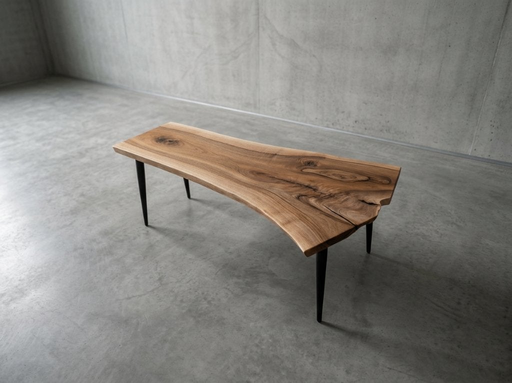 Notenhouten salontafel - live edge - nieuw, Huis en Inrichting, Ophalen, 100 tot 150 cm, Nieuw, 50 tot 100 cm