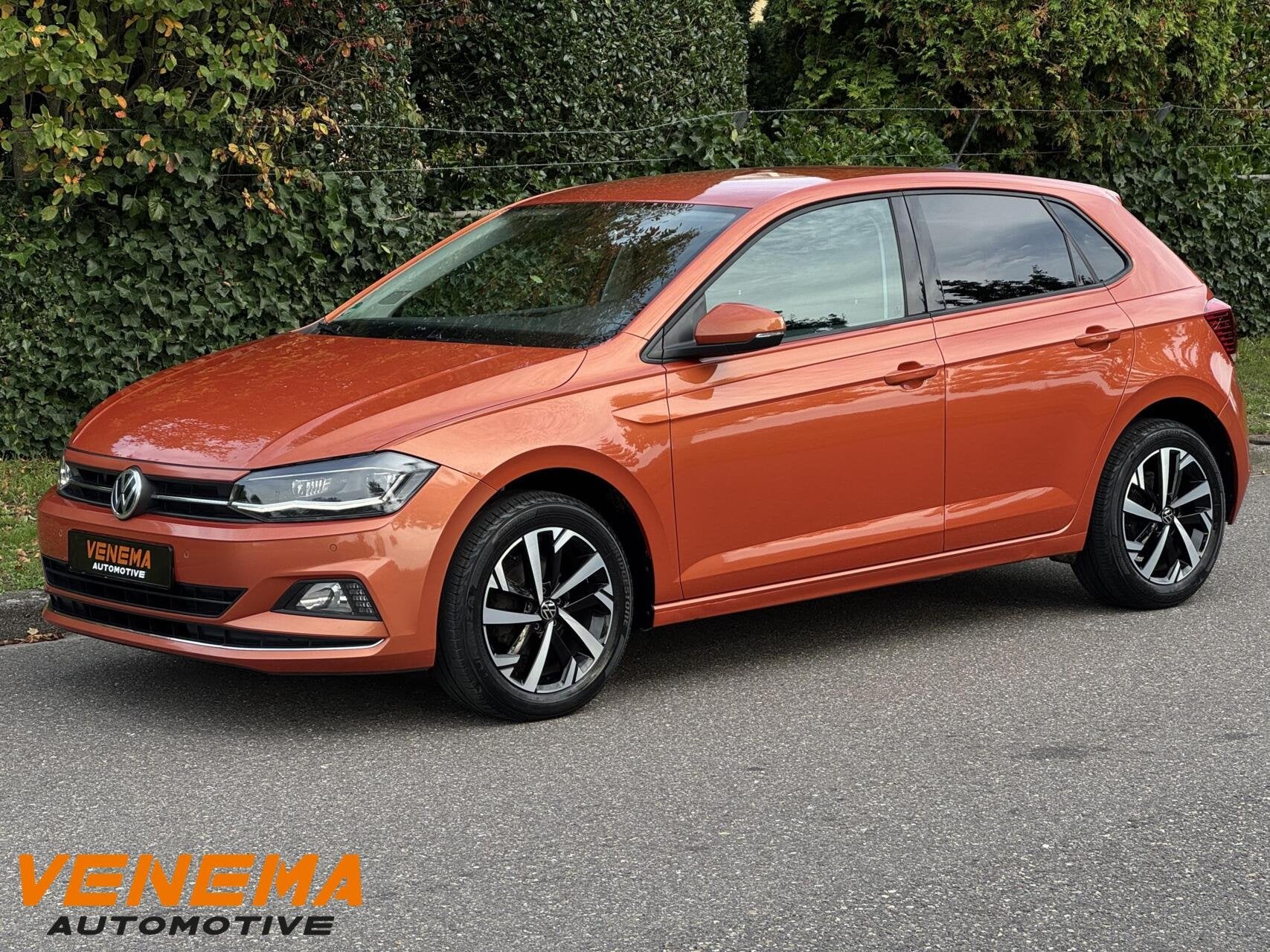 VW Polo 1.0 TSI Highline LED/Navi/Stoelverw/PDC/CarPlay/16", Voorwielaandrijving, Stof, Gebruikt, Met garantie (alle)