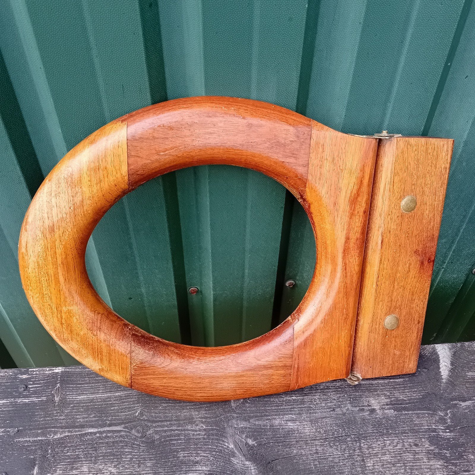 Oude houten w.c bril, Ophalen of Verzenden, Gebruikt, Toilet