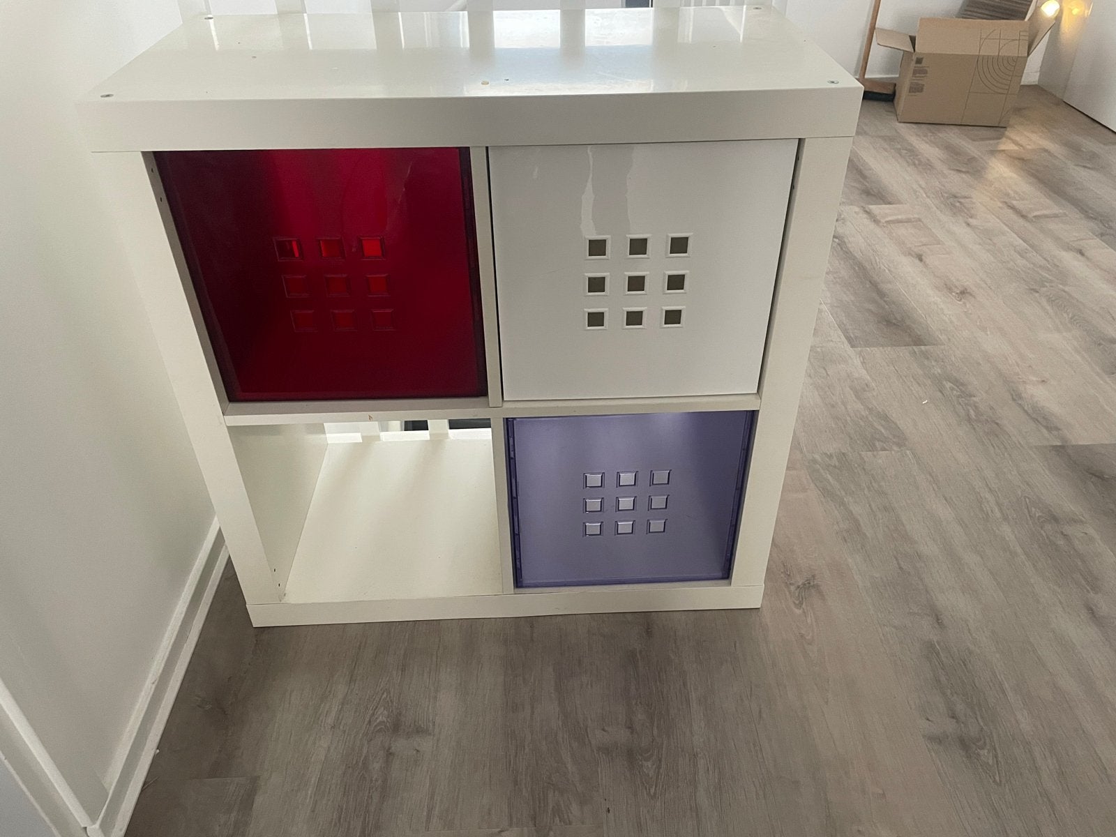 IKEA Kallax kast met 4 vakken en 3 lades, Ophalen, Gebruikt