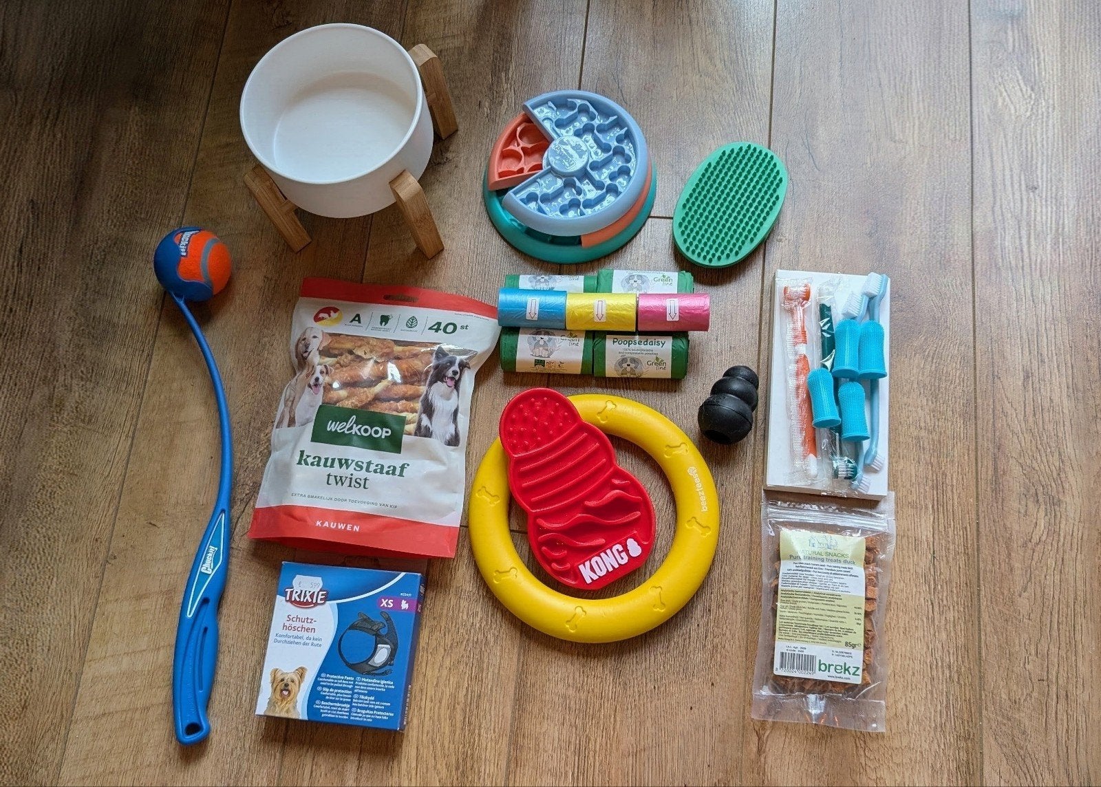 Honden set Kong Snacks Voerbak Waterbak, Dieren en Toebehoren, Ophalen of Verzenden, Zo goed als nieuw
