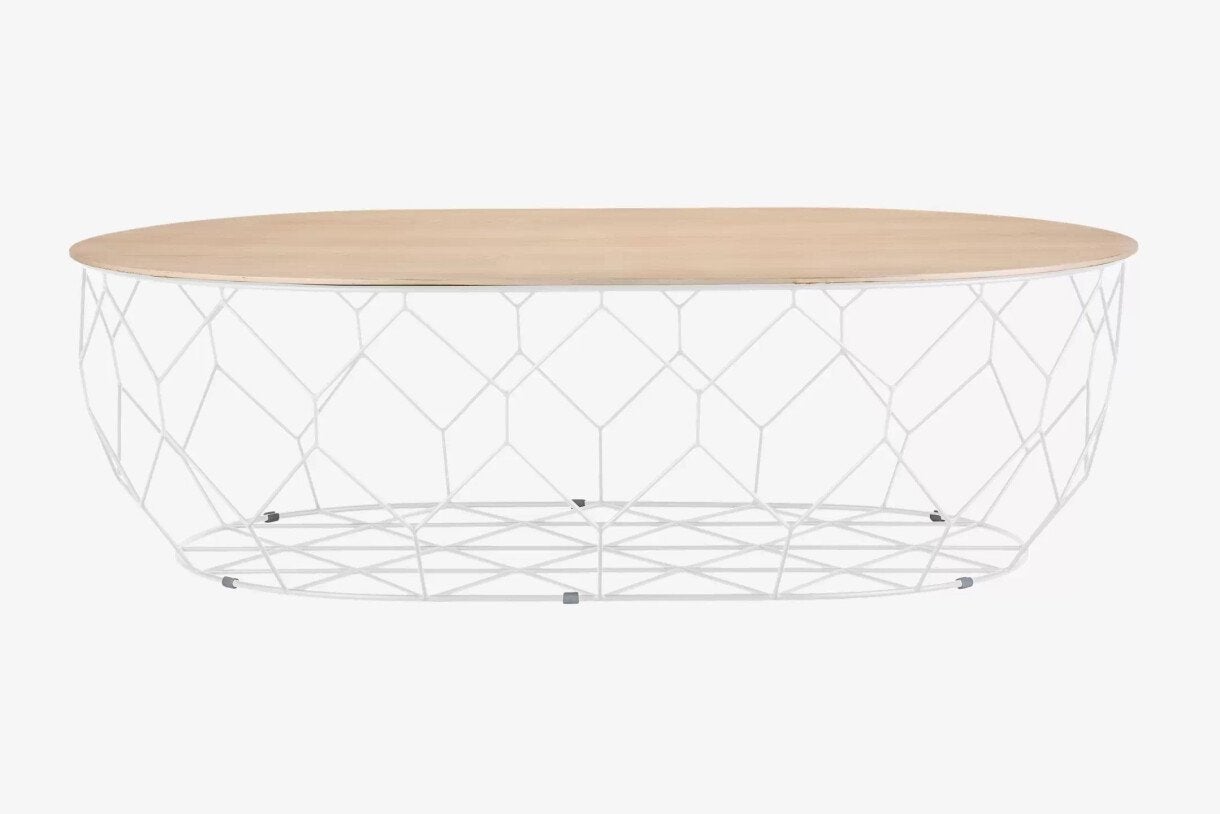 Nieuwe Bolia Comb Ellipse Salontafel, Huis en Inrichting, Ophalen, 100 tot 150 cm, Eikenhout, Nieuw