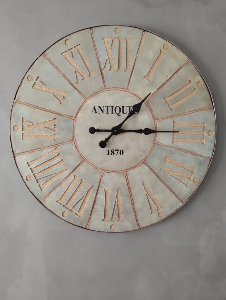 Grote wandklok 'Antiques 1870' - Industriële stijl, Ophalen